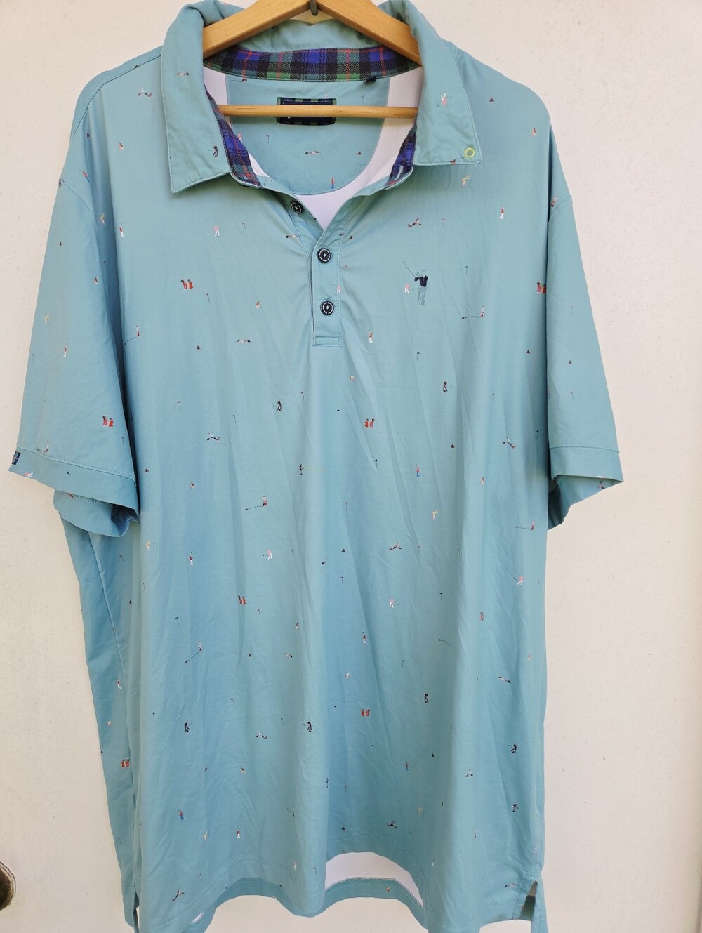 William Murray Golf Polo Mint Green “Not Playing Around” Embroidered 2XL READ